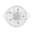 Rechaud Giratório Com 6 Compartimentos Aço Inox e Vidro 52cm