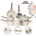 Kit Cozinha dos Sonhos: 9 Panelas Ceramica + 13 Utensílios de Brinde