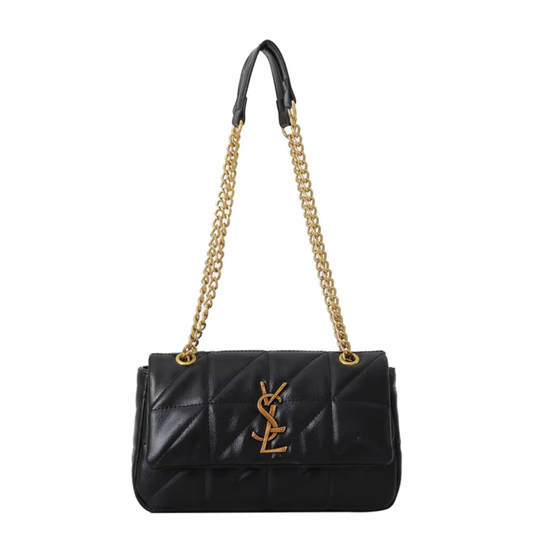 A bolsa feminina em couro Lumi  Modelo  Mini Shoulder Matelassê com Alça de Corrente