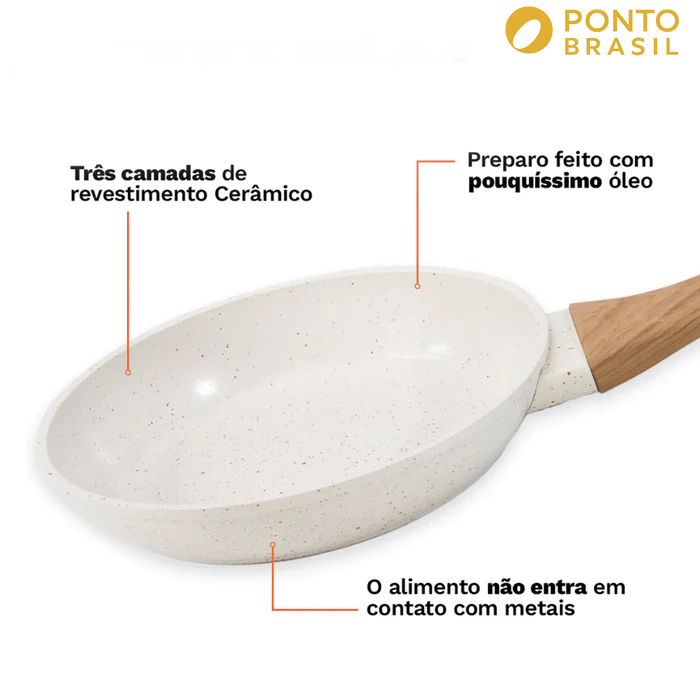Kit Cozinha dos Sonhos: 9 Panelas Ceramica + 13 Utensílios de Brinde