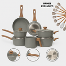 Kit Cozinha dos Sonhos: 9 Panelas Ceramica + 13 Utensílios de Brinde