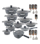 Conjunto de Panelas de Cerâmica Antiaderentes - 11 PEÇAS